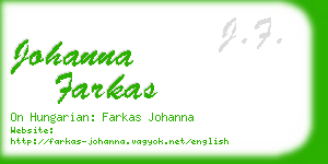 johanna farkas business card
